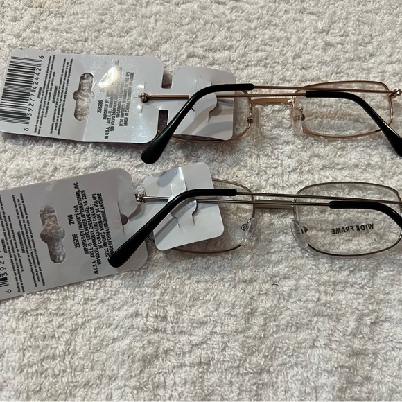 Lot Of 2 Reading Glasses Eyeglasses +1.00 One Wide Frame and One Regular - Picture 5 of 5